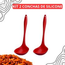 Kit 2 Conchas de Silicone Vermelha Utensilio Culinário ùtil para Casa