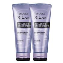 Kit 2 Condicionador Acelera o Crescimento Fios Longos Eudora Siàge 200ml Kit 2 Condicionador Acelera o Crescimento Fios Longos Eudora Siàge 200ml