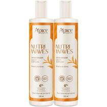 Kit 2 Condicionador Acidificante Apice Nutri Waves Leave In Tratamento Capilar Vegano 300ml