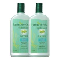 Kit 2 Condicionador Cabelo Misto 320ml Chá Verde Farmaervas