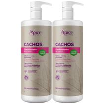 Kit 2 Condicionador Nutritivo Cachos Apice Limpeza Suave Vegano Cabelo Sem Sulfato Profissional 1L Kit 2 Condicionador Nutritivo Cachos Apice Limpeza Suave Vegano Cabelo Sem Sulfato Profissional 1L