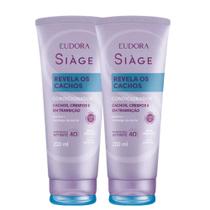 Kit 2 Condicionador para Cabelos Cacheados Revela Os Cachos Ondulados 200ml Eudora Siàge