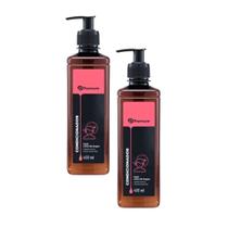 Kit 2 Condicionador Premisse Leite Argan 400ml Hidratação Intensa Pentear Hidratante Cabelo Enrolado Pontas Duplas Antifrizz Tratamento Realça Cor