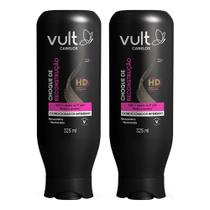 Kit 2 Condicionador Restauração Choque de Reconstrução Reparação 325ml Vult