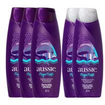 Kit 2 Condicionadores Aussie Moist 180ml + 3 Shampoos Aussie Moist 180ml