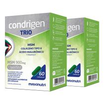 Kit 2 Condrigen Trio MSM Colágeno Tipo 2 + Ácido Hialurônico 60 Cáps Maxinutri