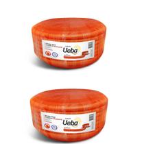 Kit 2 conduite corrugado 3/4" laranja rolo - ueba