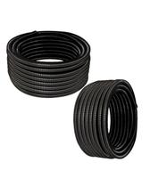 Kit 2 Conduíte Flex Espiralado 3/4 25m Preto Antichama