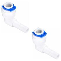 Kit 2 Conector 90 com Extensão e Engate Rápido 3/8" x 3/8" Profissional