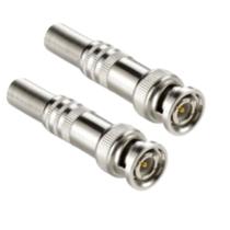 Kit 2 conector bnc c/ mola pino fixo c/ parafu