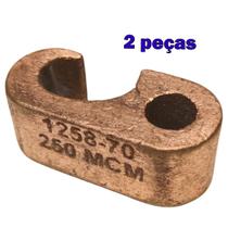 Kit 2 Conector de Aterramento para Compressão Haste-Cabo de 50 até 70mm e 1/2 até 5/8