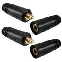 Kit - 2 Conector Engate Rápido 9mm Macho Para Cabo + 2 Conector Engate Rápido 9mm Fêmea Para Cabo