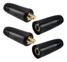 Kit - 2 Conector Engate Rápido 9mm Macho Para Cabo + 2 Conector Engate Rápido 9mm Fêmea Para Cabo