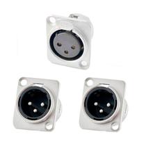 Kit 2 conector macho e 1 femea santo angelo xlr painel sa2x Kit 2 conector macho e 1 femea santo angelo xlr painel sa2x