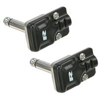 Kit 2 conector p10 mono rean by neutrik preto flat rp2rcfbag