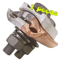 Kit 2 Conector Paralelo Bimetálico Tapit 16 à 70mm Duplo Cabo Alumínio com Cobre Kit 2 Conector Paralelo Bimetálico Tapit 16 à 70mm Duplo Cabo Alumínio com Cobre