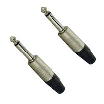 Kit 2 conector plug p10 mono rean by neutrik nickel rp2c Kit 2 conector plug p10 mono rean by neutrik nickel rp2c