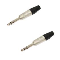 Kit 2 conector plug p10 stereo rean by neutrik reto rp3c