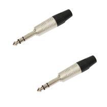 Kit 2 conector plug p10 stereo rean by neutrik reto rp3c