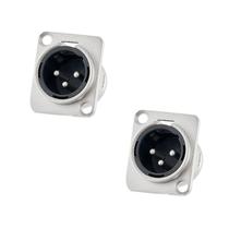 Kit 2 conector plug santo angelo xlr macho painel 3p sa2x Kit 2 conector plug santo angelo xlr macho painel 3p sa2x