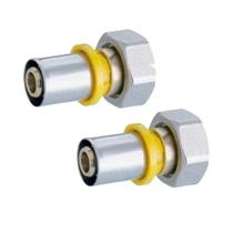 Kit 2 Conector Reto Porca Giratória Móvel 16mm Fêmea Tubo Pex Gás Kit 2 Conector Reto Porca Giratória Móvel 16mm Fêmea Tubo Pex Gás