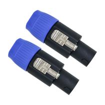 Kit 2 Conector Speakon Macho 4 Polos SA2X Santo Angelo Linha Profissional Classe A