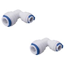 Kit 2 Conector União Cotovelo 90 Engate Rápido 1/2" x 1/2" para Água e Bebedouros Alta Resistência Kit 2 Conector União Cotovelo 90 Engate Rápido 1/2" x 1/2" para Água e Bebedouros Alta Resistência