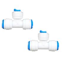 Kit 2 Conector União T Engate Rápido 3/8" x 1/4" x 3/8" para Filtro Alta Resistência