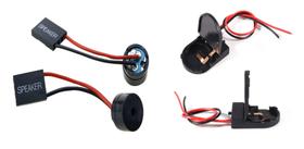 Kit 2 Conectores Bateria Cr2032 + 2 Speaker Bip Bios Placa Mae