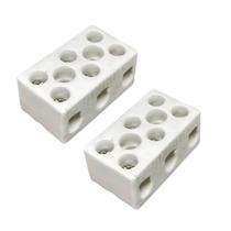 Kit 2 Conectores De Porcelana Cerâmica Chuveiro Tripolar 10mm