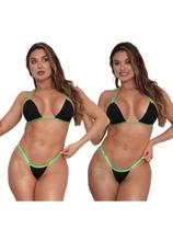 Kit 2 Conjunto Biquíni Fita Fio Dental Regulagem Marquinha