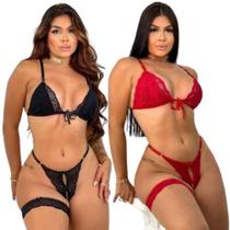 Kit 2 Conjunto Calcinha E Sutiã Lingerie Feminino Renda Fio Dental Luxo Langerie Night Kit 2 Conjunto Calcinha E Sutiã Lingerie Feminino Renda Fio Dental Luxo Langerie Night