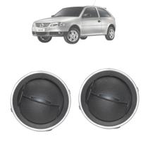 Kit 2 Conjunto Difusor Ar Prata Botão Preto Gol 2013 Até 2015 2016 2017 Kit 2 Conjunto Difusor Ar Prata Botão Preto Gol 2013 Até 2015 2016 2017