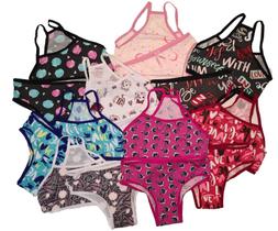 Kit 2 Conjunto Infantil Menina Moça Nadador Estampado Top e Calcinha Microfibra atacado Kit 2 Conjunto Infantil Menina Moça Nadador Estampado Top e Calcinha Microfibra atacado