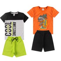 Kit 2 Conjunto Infanto Juvenil Verão Roupa Calor 10 ao 16 Kit 2 Conjunto Infanto Juvenil Verão Roupa Calor 10 ao 16