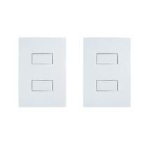 Kit 2 Conjunto Interruptor Duplo Simples Ilumi 10A Kit 2 Conjunto Interruptor Duplo Simples Ilumi 10A