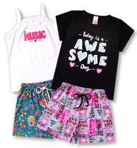 Kit 2 Conjunto Juvenil Feminino Roupa de Verão Menina