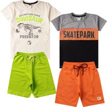 Kit 2 Conjunto Juvenil Menino Barato Masculino Verão Atacado - aymee