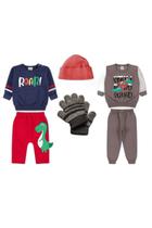 Kit 2 Conjunto Moletom Infantil Bebê Touca E Luvas De Frio