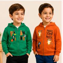 Kit 2 Conjunto Moletom Menino Com Ziper