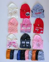 Kit 2 Conjunto Moletom roupa de frio bebe Infantil inverno Algodão Menino Menina Presente