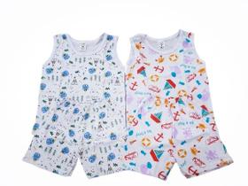 Kit 2 Conjunto Pijama Verão Calor Infantil