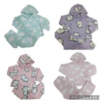 Kit 2 Conjunto Soft Menina Inverno Infantil Tam 1 2 3 Capuz Kit 2 Conjunto Soft Menina Inverno Infantil Tam 1 2 3 Capuz