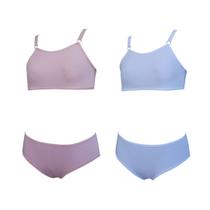 kit 2 Conjunto Sutiã E Calcinha Juvenil Algodão - Lisos
