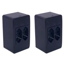 Kit 2 Conjunto Tomada Dupla 10a Tripolar Sistema X Sobrepor