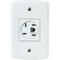 Kit 2 Conjunto Tomada Para Telefone 4P+RJ11 Lux² Tramontina Kit 2 Conjunto Tomada Para Telefone 4P+RJ11 Lux² Tramontina