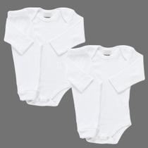 Kit 2 Conjuntos Bebê Body + Calça Canelado Enxoval 100% Algodão Maternidade Unissex RN ao 1