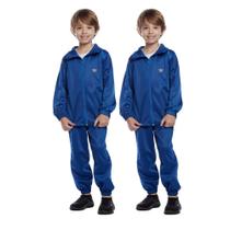 Kit 2 conjuntos casaco e calça esportivo agasalho infantil bebe uniforme inverno de frio peluciado