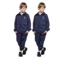 Kit 2 conjuntos casaco e calça esportivo agasalho infantil bebe uniforme inverno de frio peluciado