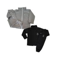 Kit 2 conjuntos casaco e calça esportivo agasalho infantil bebe uniforme inverno de frio peluciado